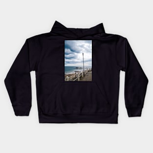 A view from the cliff top footpath, Cromer Kids Hoodie